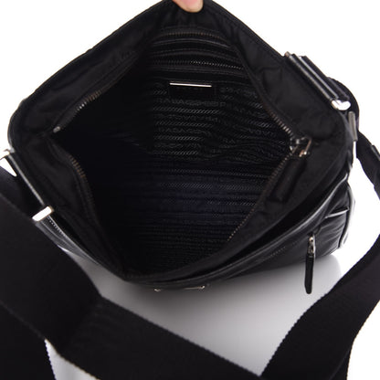 Prada Nylon Saffiano Flat Messenger Bag Black 5 of 9