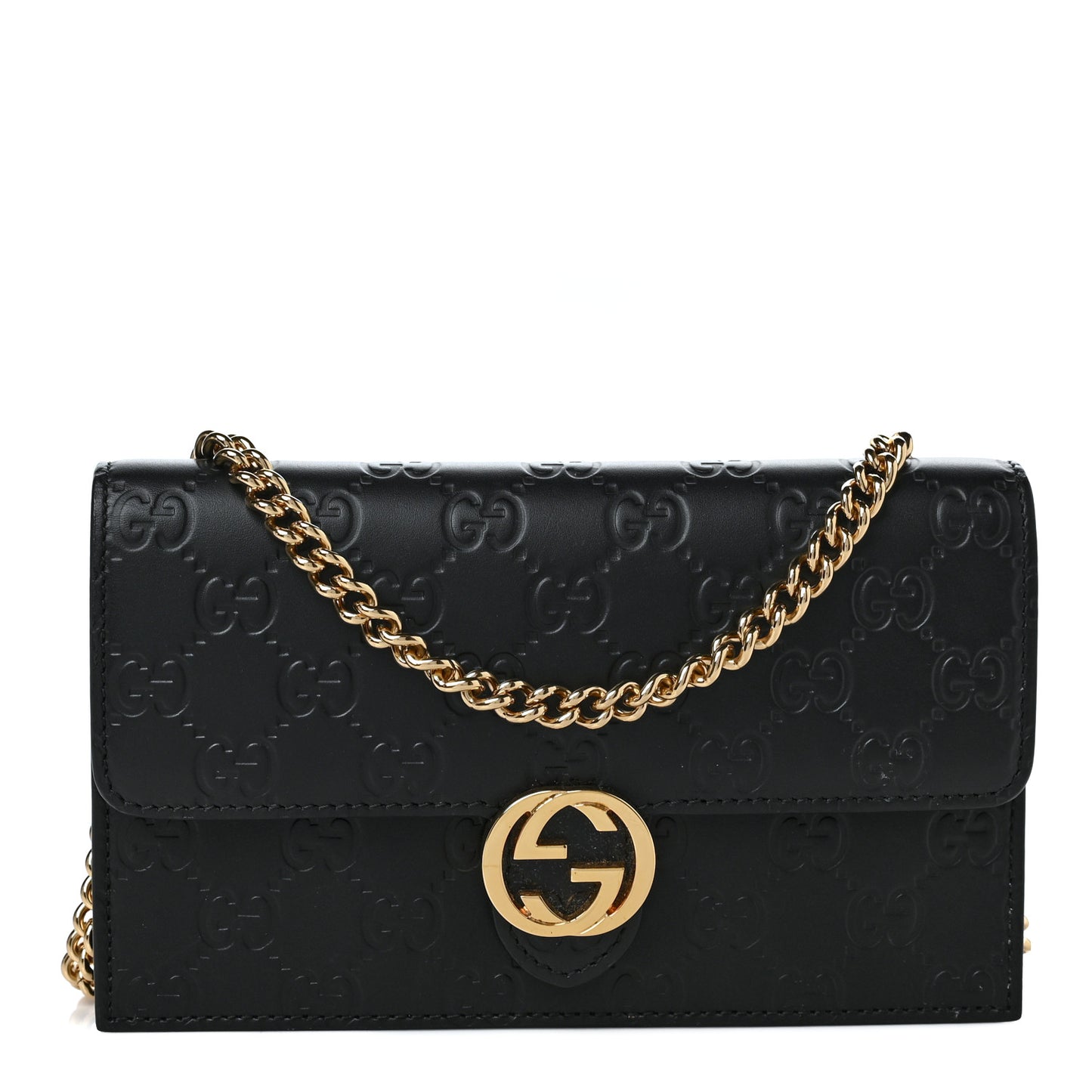 Guccissima Icon Chain Wallet Black