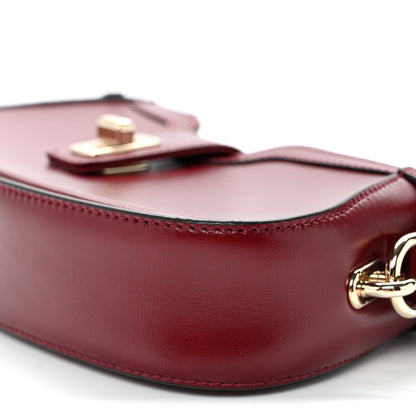 Gucci Boarded Dyana Lux Mini Moon Side Shoulder Bag Rosso Ancora 8 of 8