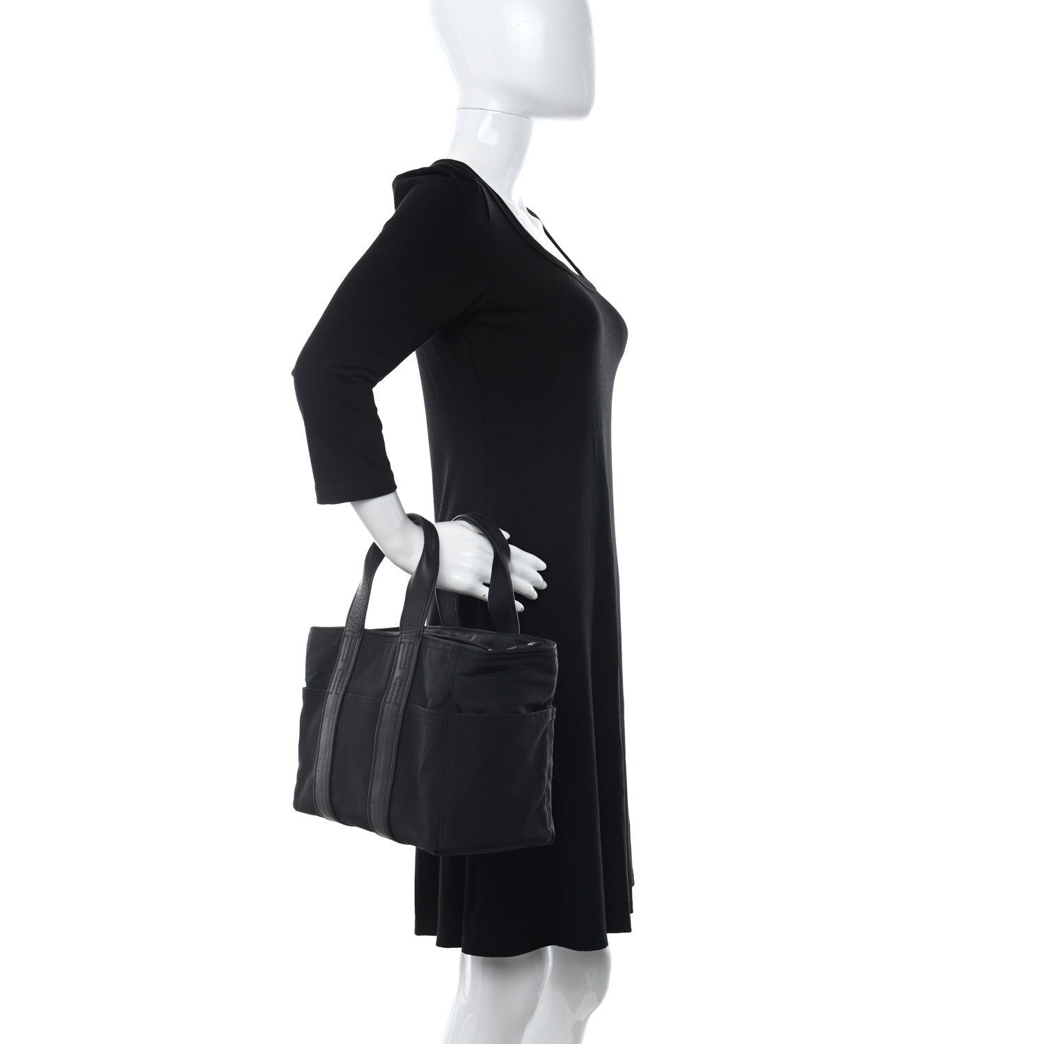 Hermes Toile Acapulco Vassus Tote Black 3 of 16