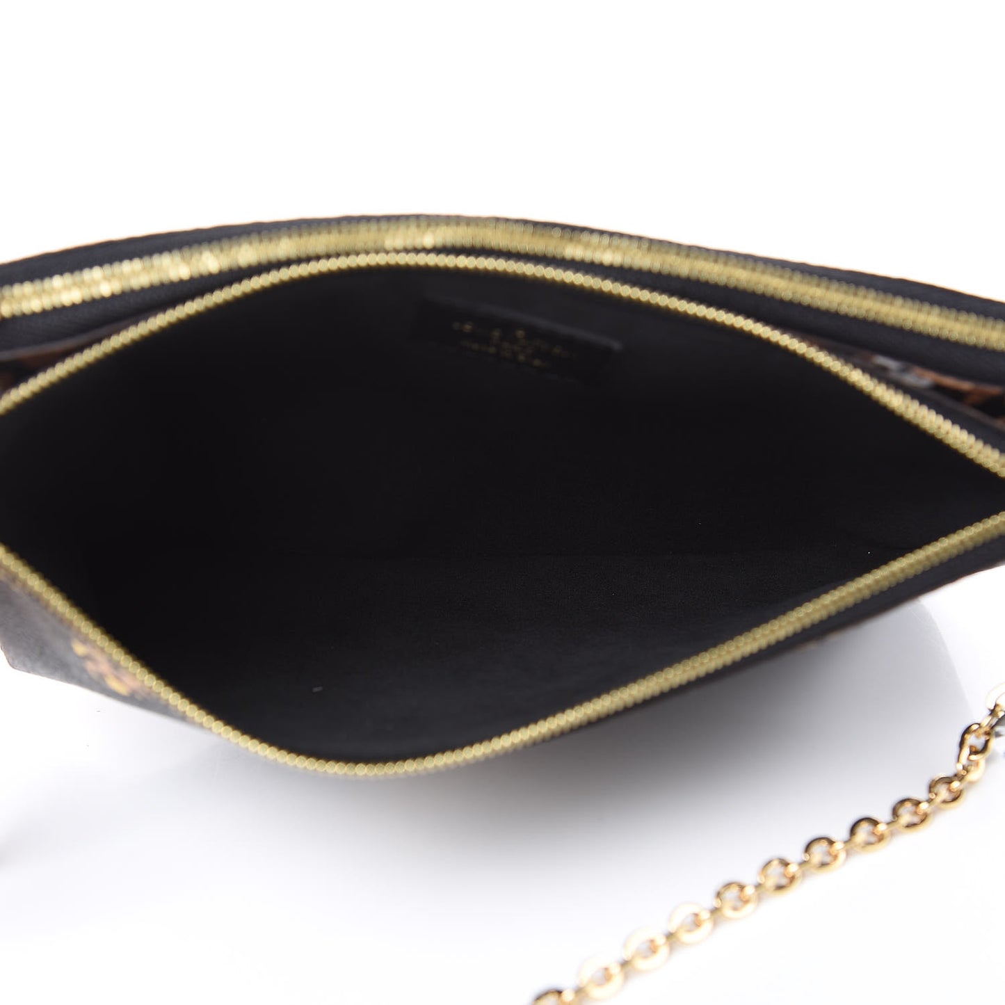 Monogram Giant Jungle Pochette Double Zip Black