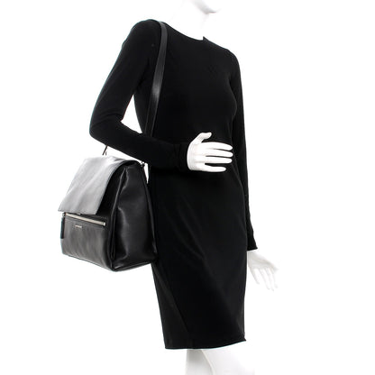 Givenchy Pebbled Calfskin Medium Pandora Pure Flap Bag Black 2 of 7