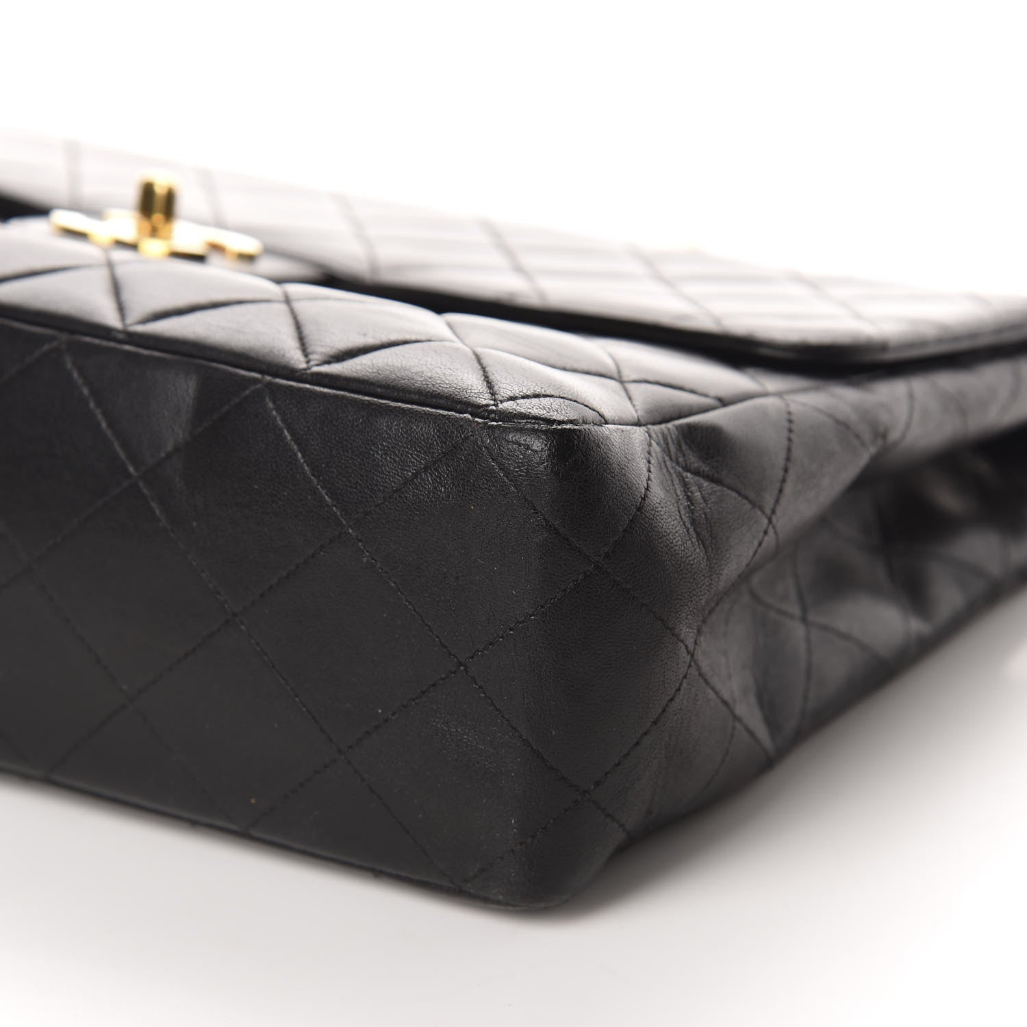 Chanel Lambskin Quilted Jumbo Single Flap Black 7 of 11