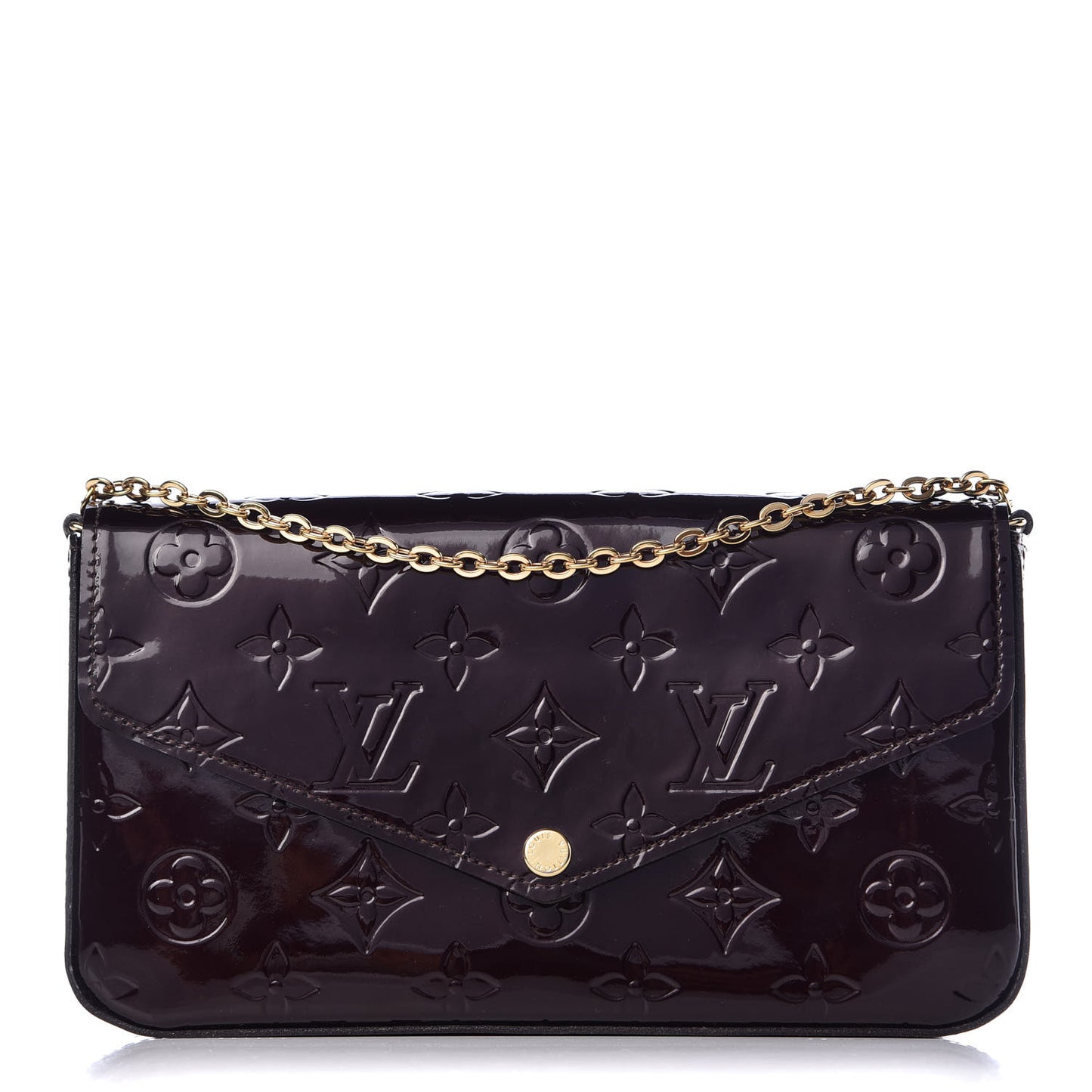 Vernis Pochette Felicie Chain Wallet Amarante