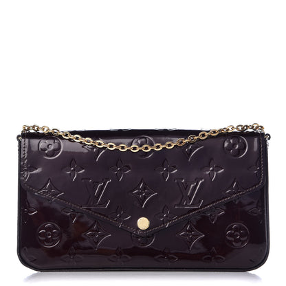 Louis Vuitton Vernis Pochette Felicie Chain Wallet Amarante 1 of 11