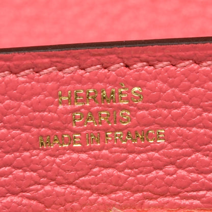 Hermes Chevre Mysore Kelly Longue Wallet Rose Azalee 6 of 6