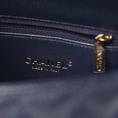 Chanel Caviar Quilted Mini Coco Handle Flap Navy Blue 6 of 10