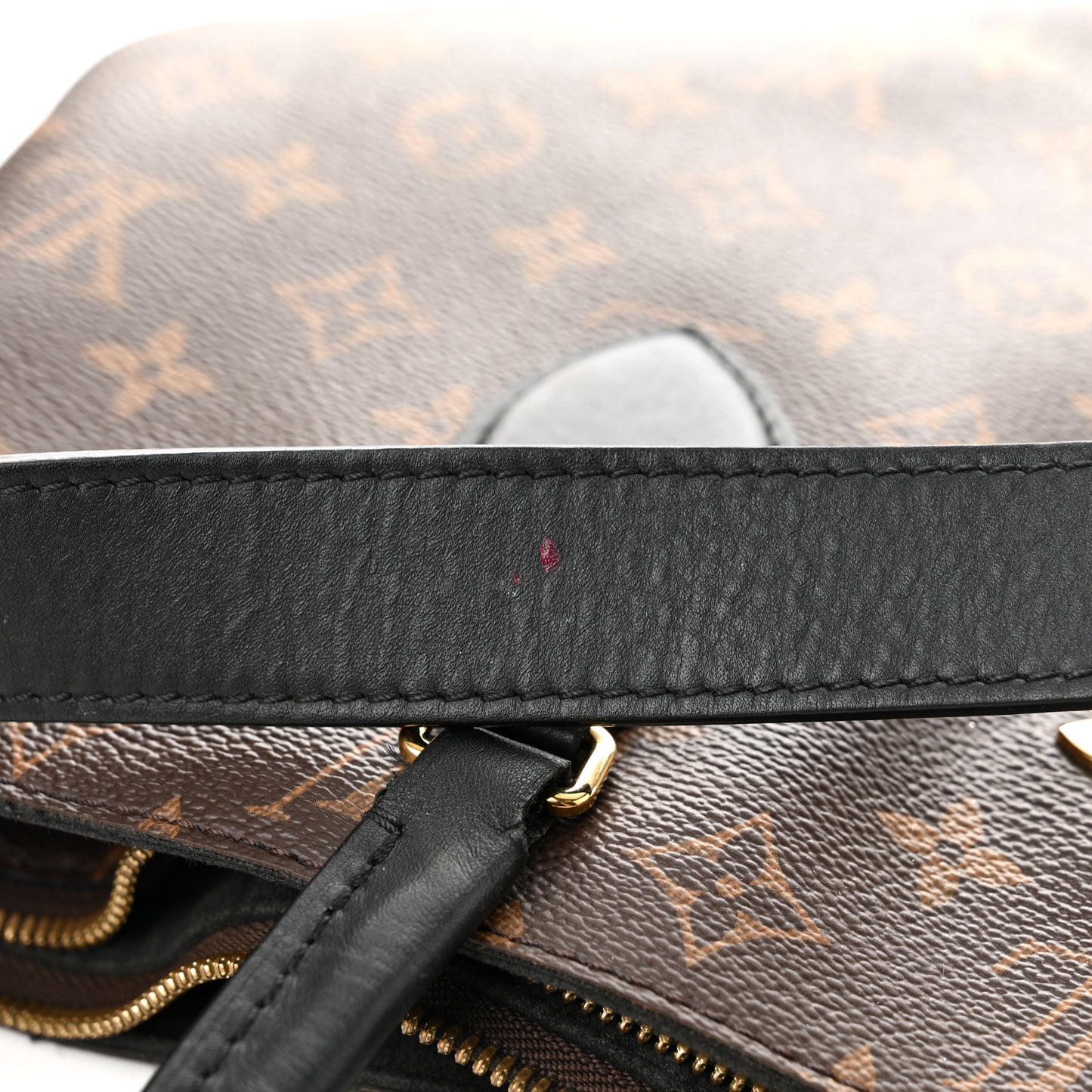 Monogram Flower Zipped Tote MM Black