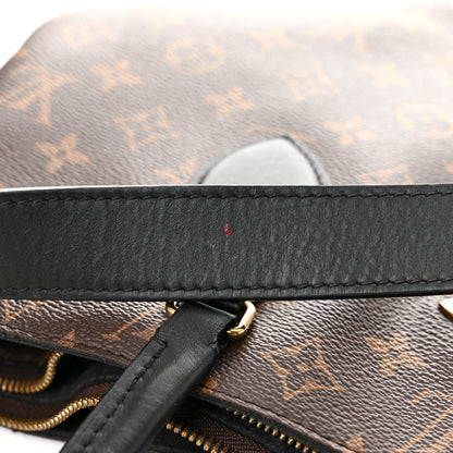 Louis Vuitton Monogram Flower Zipped Tote MM Black 17 of 22