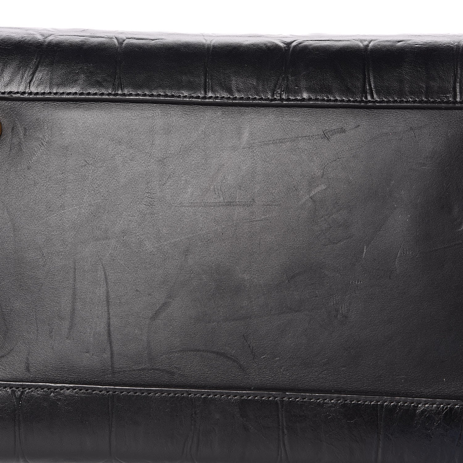 Celine Calfskin Crocodile Embossed Small Belt Bag Black 13 of 15
