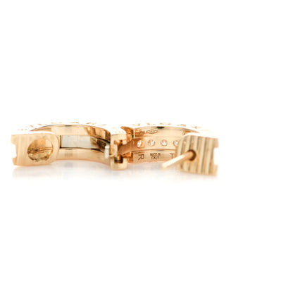 Bulgari 18K Yellow Gold Diamond Small B.Zero1 Hoop Earrings 4 of 7