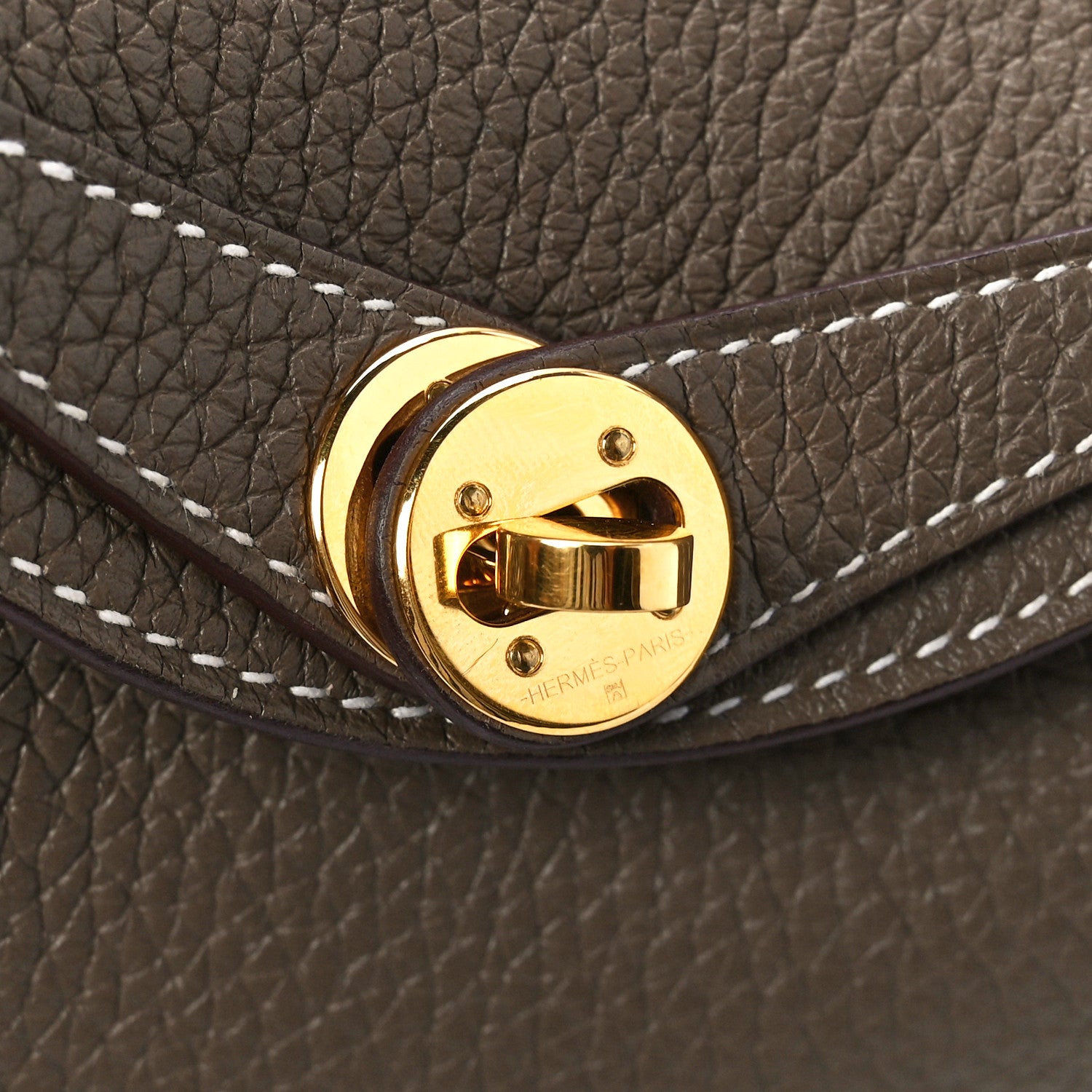 Hermes Taurillon Clemence Mini Lindy 20 Etoupe 6 of 11