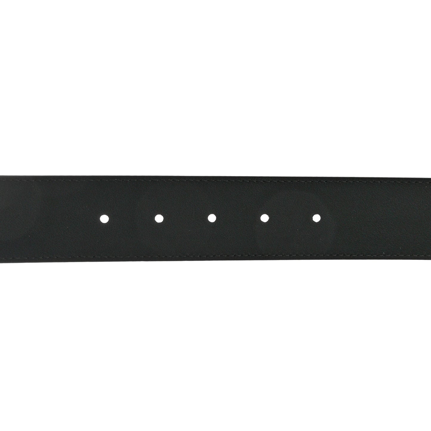 Moon Calfskin Pearl Double G 40mm Belt 80 32 Black Cream
