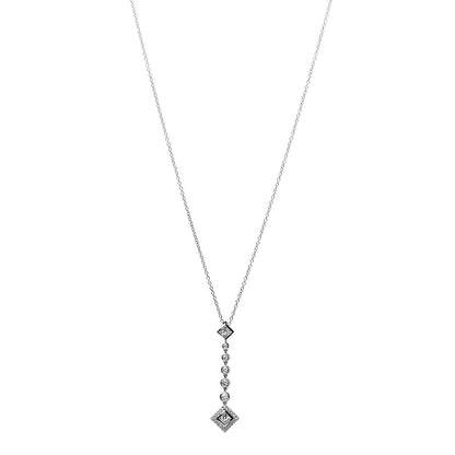 Tiffany Platinum Diamond Grace Drop Pendant Necklace 1 of 7