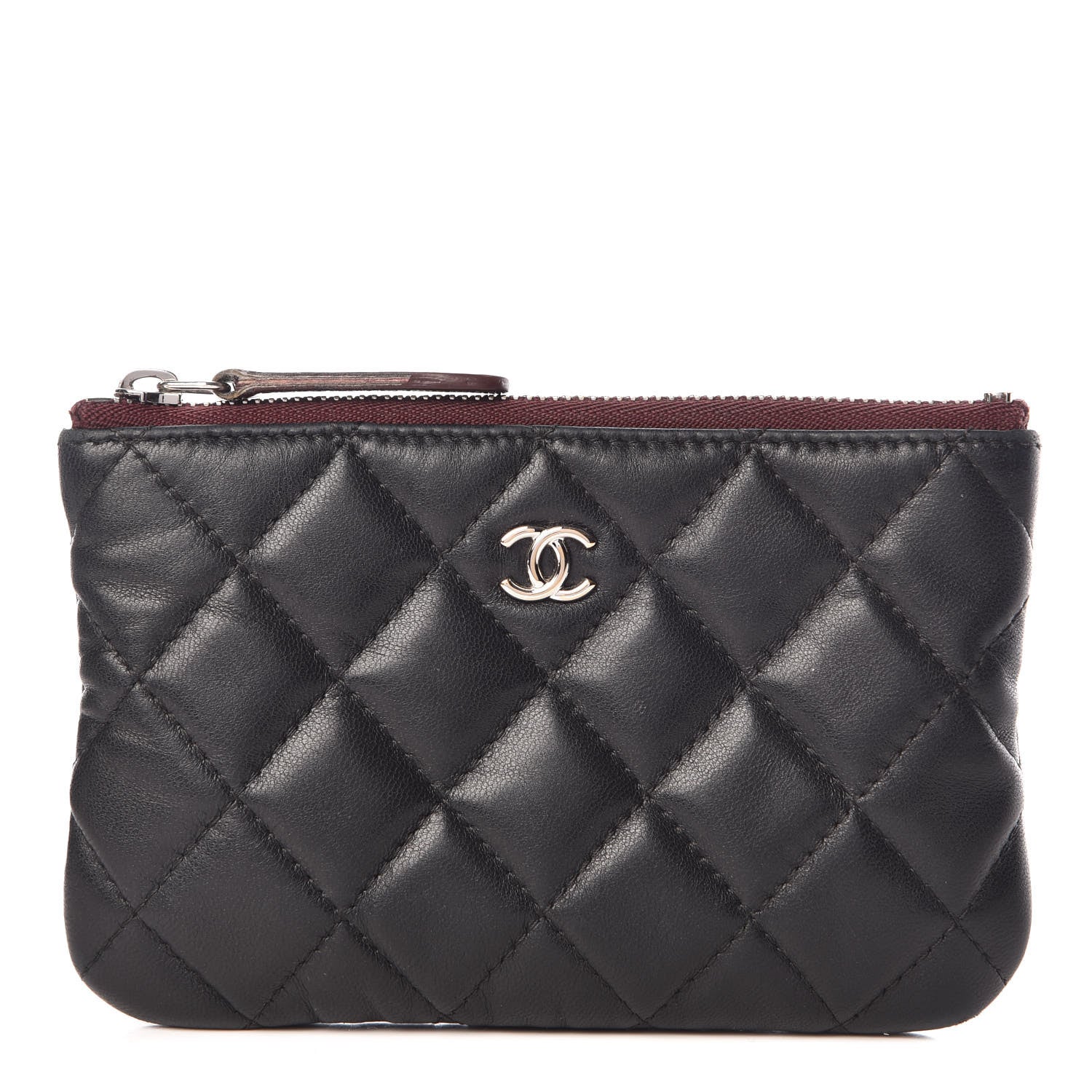 Chanel Lambskin Quilted Small Cosmetic Case Black 1 of 8