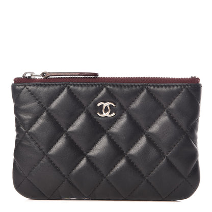 Chanel Lambskin Quilted Small Cosmetic Case Black 1 of 8
