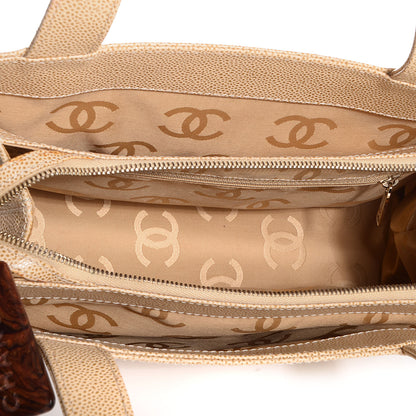 Chanel Caviar CC Shoulder Bag Beige 5 of 7