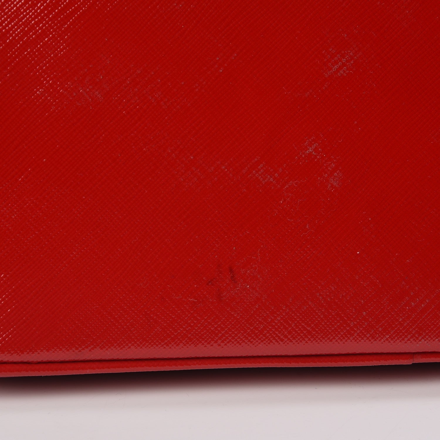 Prada Saffiano Vernice Open Promenade Tote Rosso 14 of 15