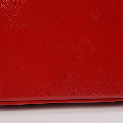Prada Saffiano Vernice Open Promenade Tote Rosso 14 of 15