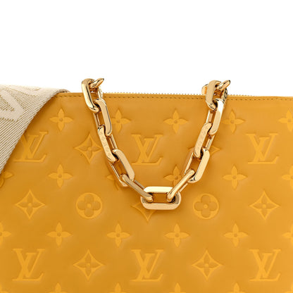 Louis Vuitton Lambskin Embossed Monogram Coussin PM Sunflower 9 of 15