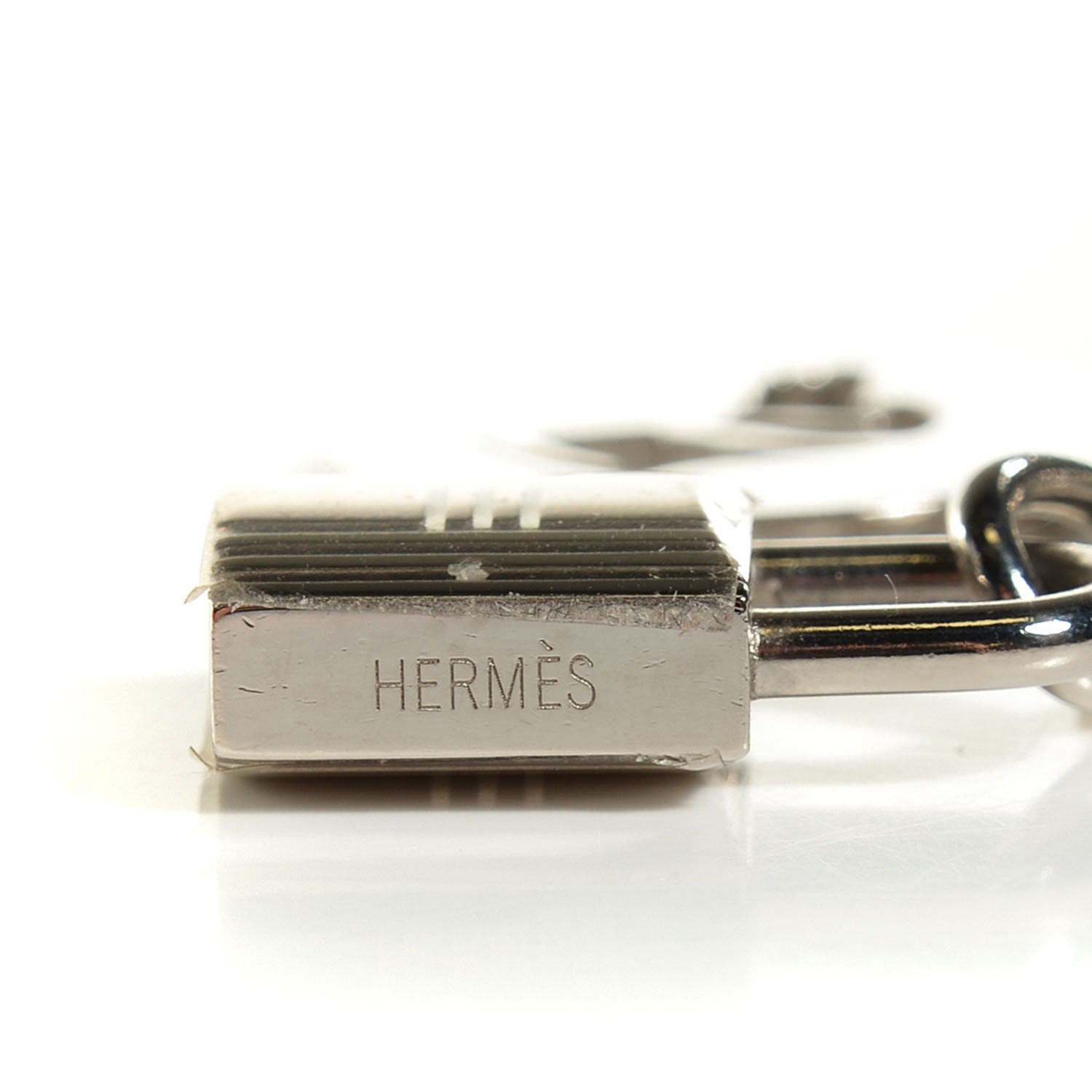 Hermes Palladium Breloque Bag Charm Silver 3 of 5