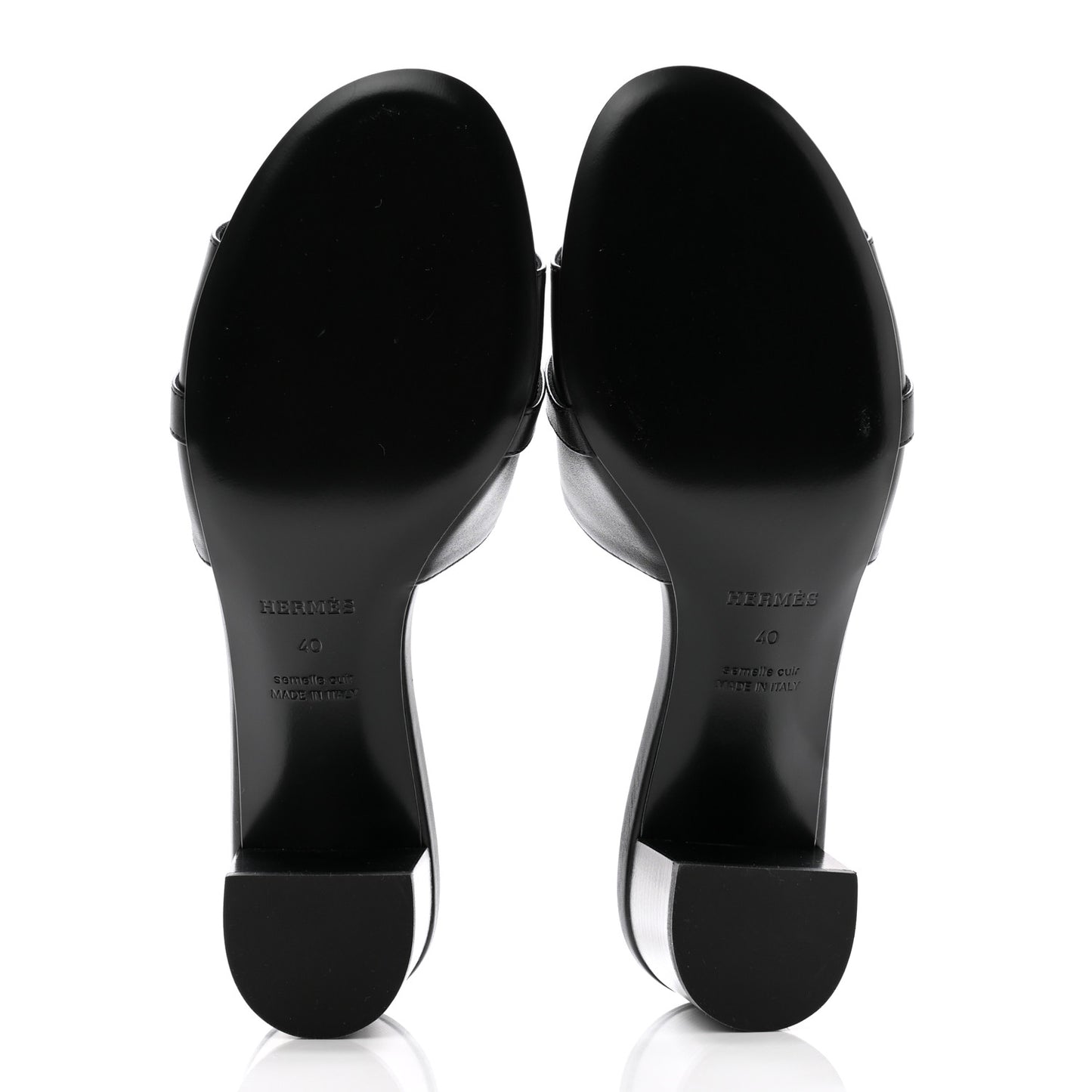 Calfskin Gigi 50 Sandals 40 Gold Black