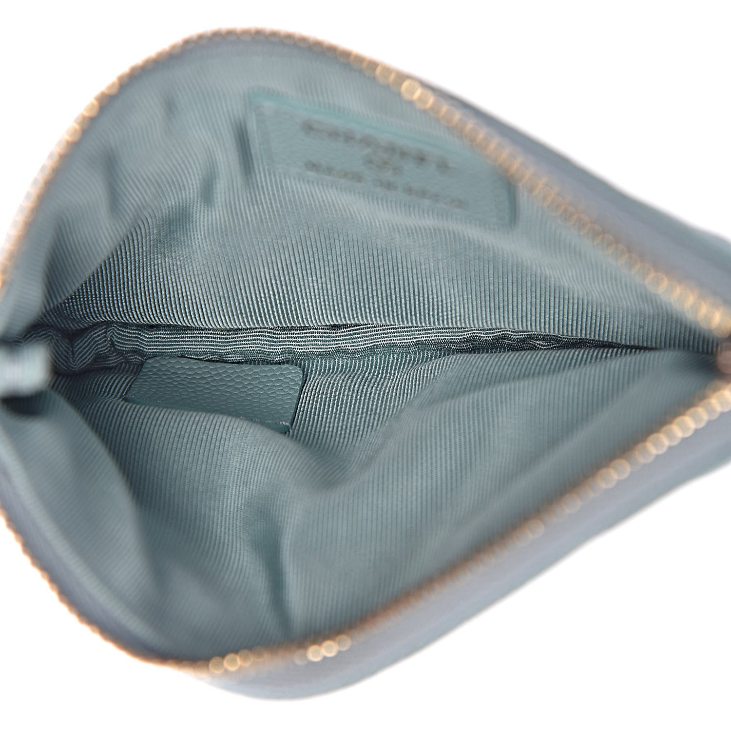 Chanel Caviar Quilted Small Cosmetic Case Light Blue 5 of 8