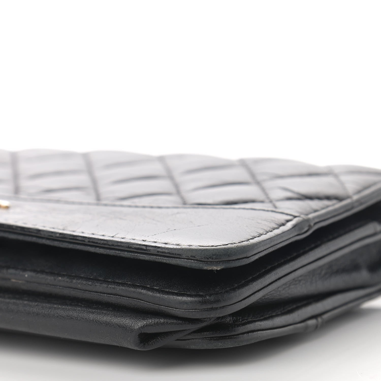 Chanel Aged Calfskin Quilted Gabrielle Wallet On Chain WOC Black 11 of 16