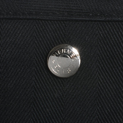 Hermes Herringbone Cotton and Leather Valparaiso Black 8 of 8