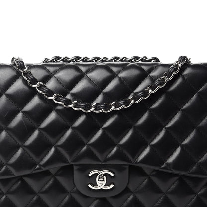 Chanel Lambskin Quilted Jumbo Single Flap Black 12 of 12