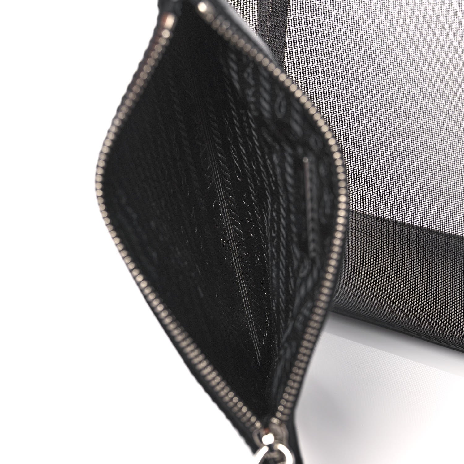 Prada Mesh Small Tote Bag Black 10 of 14