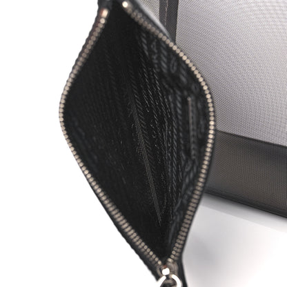 Prada Mesh Small Tote Bag Black 10 of 14