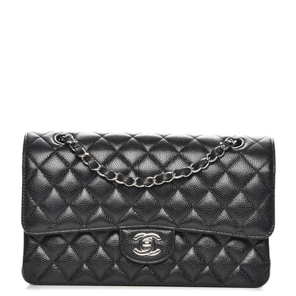 Chanel Caviar Quilted Medium Double Flap Black 1 of 8