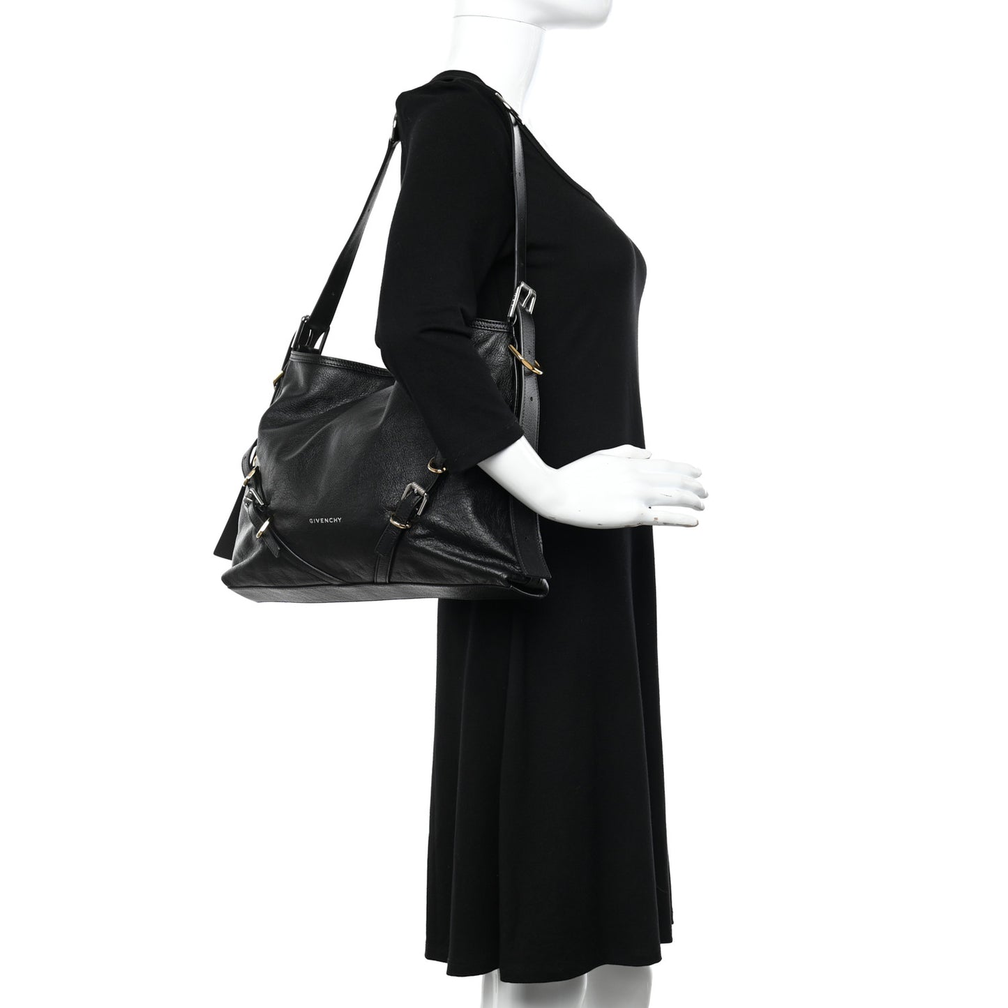 Calfskin Medium Voyou Bag Black