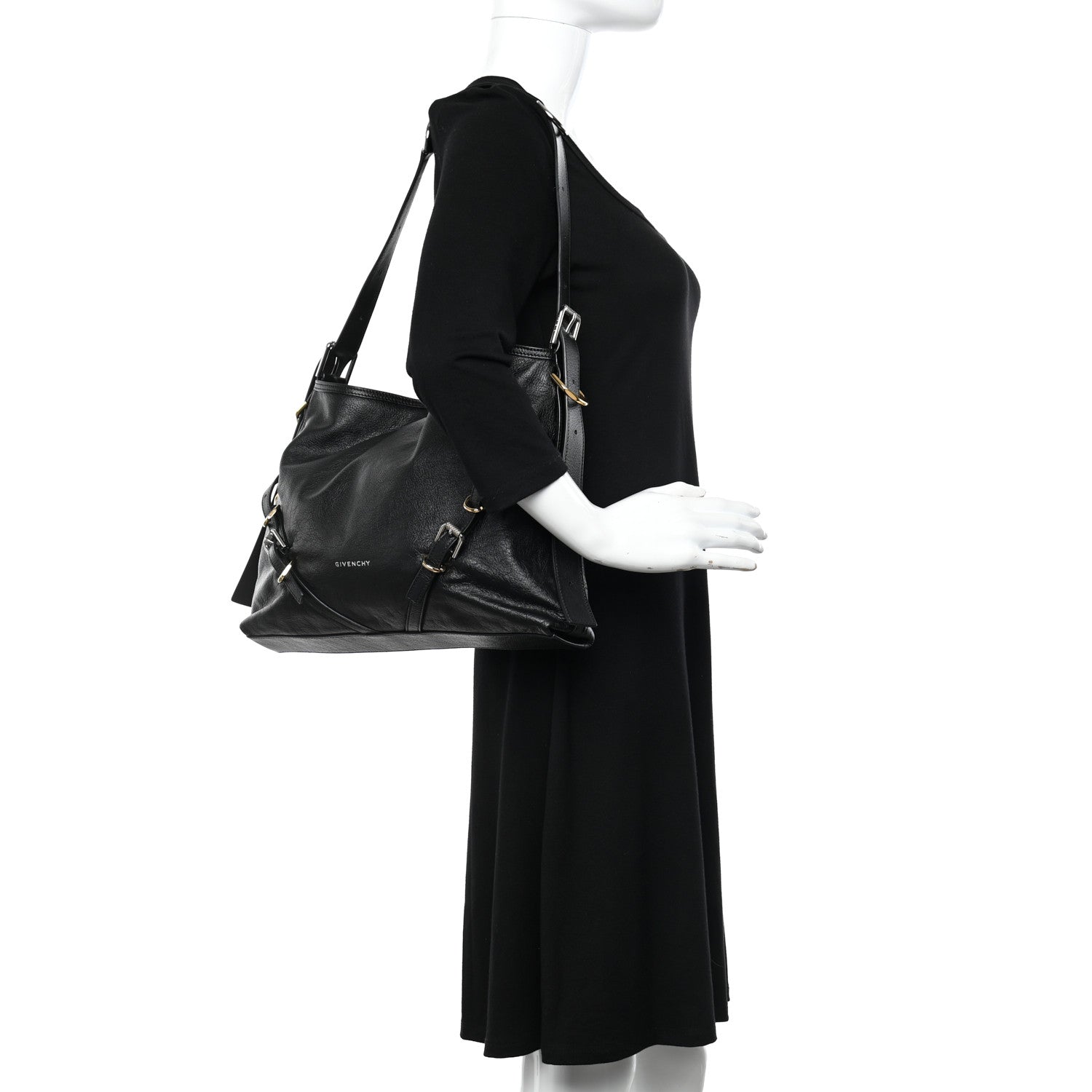 Givenchy Calfskin Medium Voyou Bag Black 2 of 10