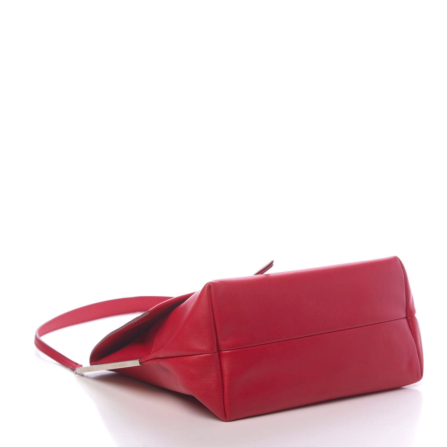 Celine Smooth Calfskin Flap Clasp Bag Bright Red 4 of 12