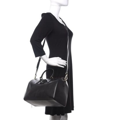 Versace Saffiano Calfskin Palazzo Duffle Bag Black 2 of 11