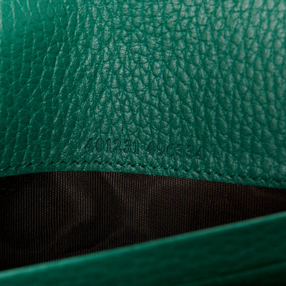 Gucci Calfskin Mini Dionysus Chain Wallet Emerald 6 of 10