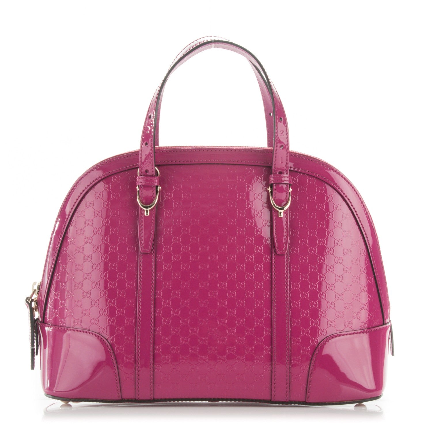 Gucci Patent Microguccissima Small Nice Top Handle Dome Bag Bright Bouganville 1 of 7