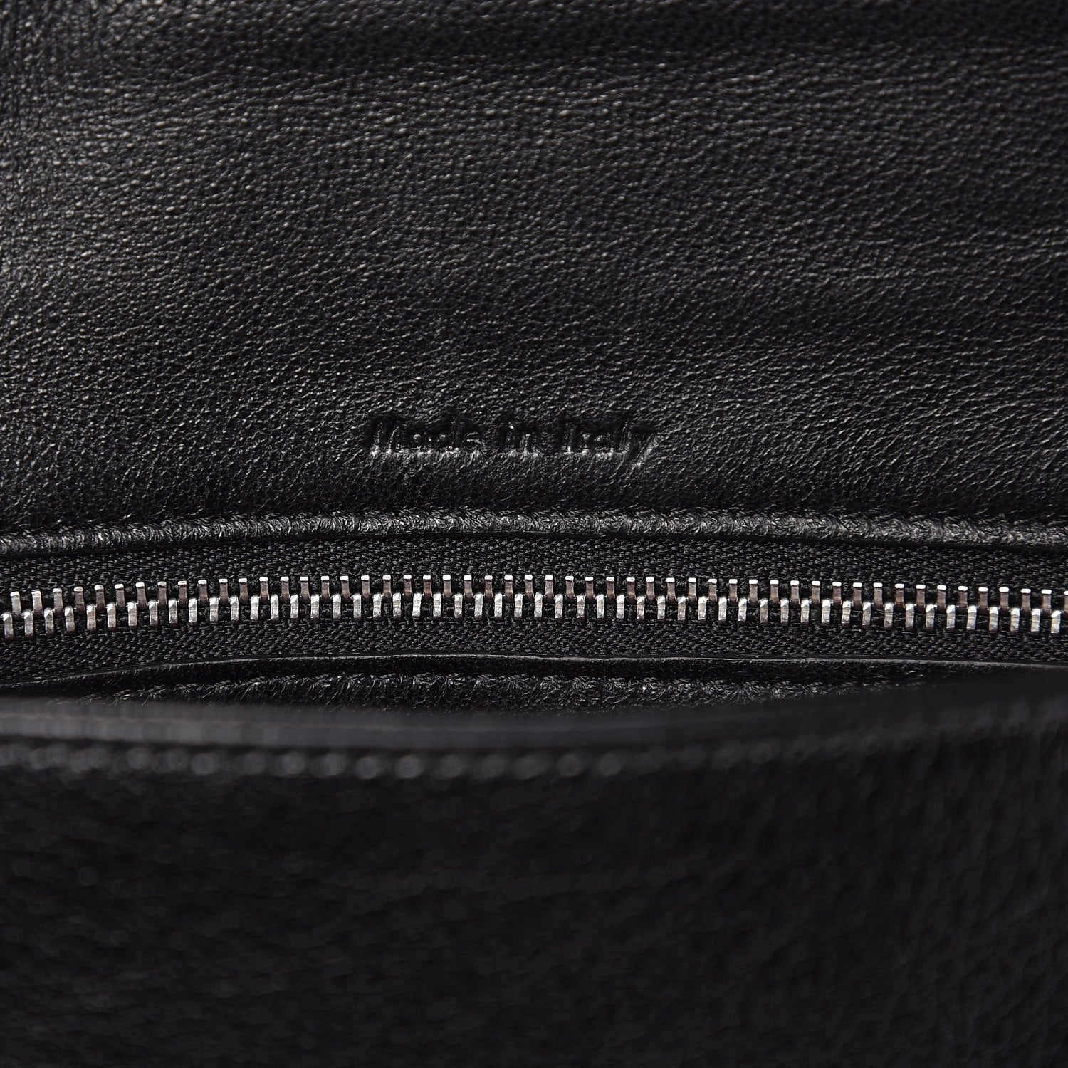 Celine Shiny Textured Calfskin Small Trotteur Black 6 of 6