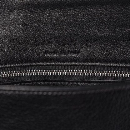 Celine Shiny Textured Calfskin Small Trotteur Black 6 of 6