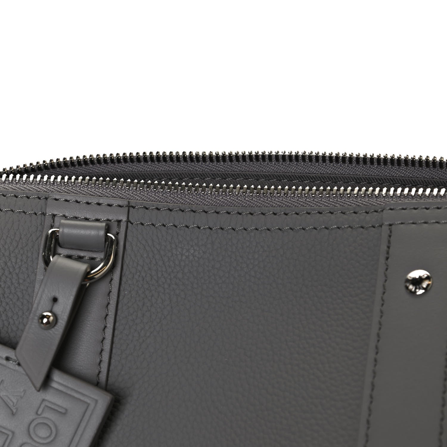 Louis Vuitton Grained Calfskin Aerogram City Keepall Gris 12 of 13