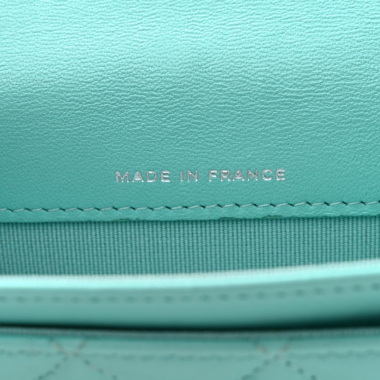 Chanel Lambskin Quilted Flap Card Holder Wallet Light Blue 7 of 12