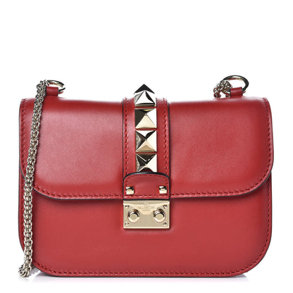 Valentino Garavani Vitello Small Glam Lock Rockstud Flap Red 1 of 7