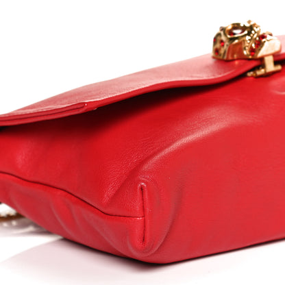 Alexander McQueen Calfskin Skull Crossbody Bag Red 9 of 11