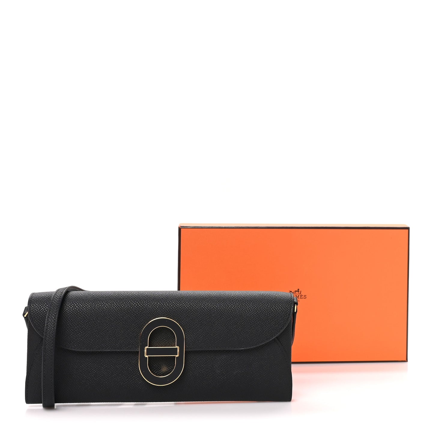 Epsom Enamel Maillon Wallet To Go Black