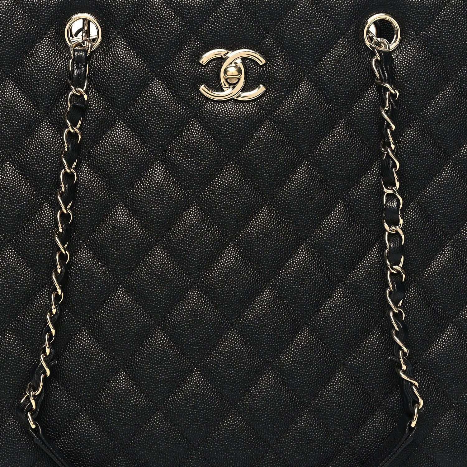 Chanel Caviar Quilted Large Shopping Tote Black 8 of 10