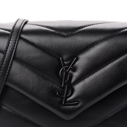 Saint Laurent Calfskin Y Quilted Monogram Toy Loulou Crossbody Bag Black 11 of 12