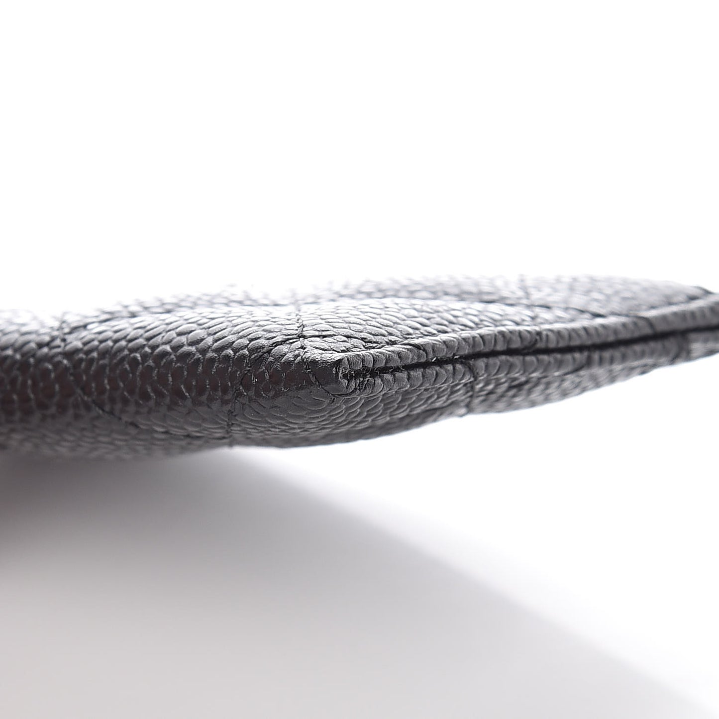 Caviar Quilted Card Holder Black