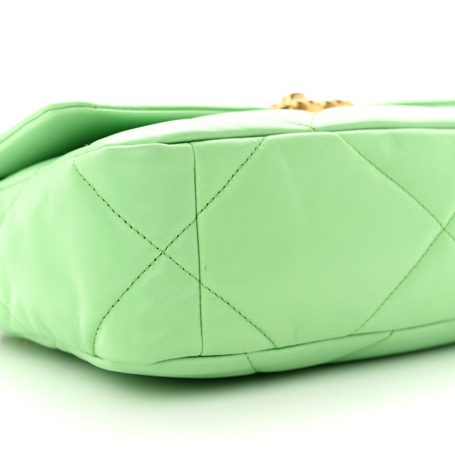 Chanel Lambskin Quilted Medium Chanel 19 Flap Green 9 of 11